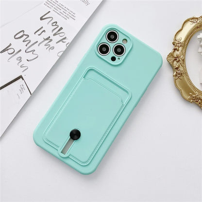 Coque Verte Porte-cartes pour Iphone