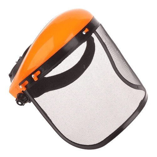 casque de sécurité coupe-bordures orange