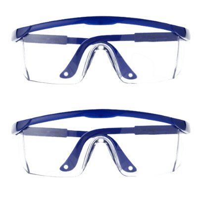 lunettes protectrices bleu