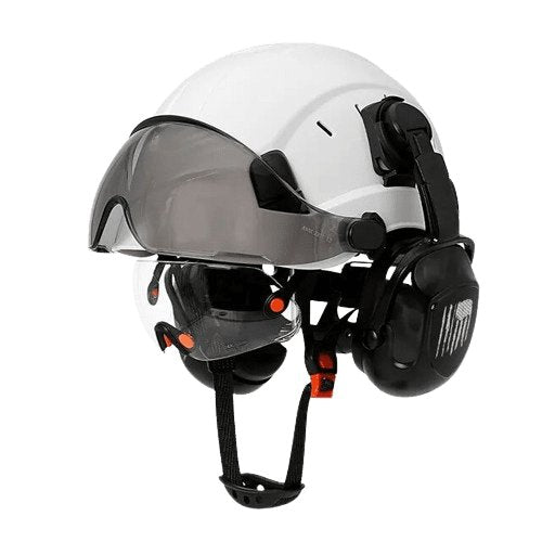 casque de sécurité blanc