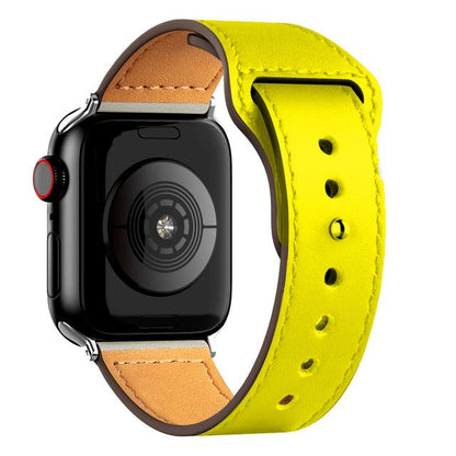 Bracelet Cuir pour Apple Watch jaune