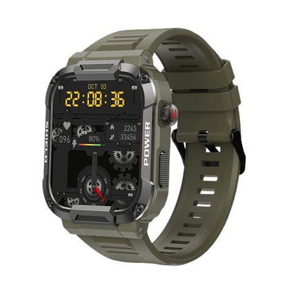 Montre connectée militaire bracelet vert